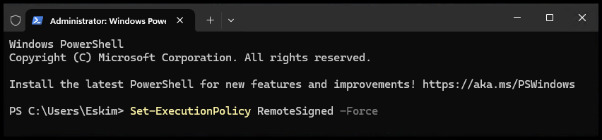 Set Execution Policy